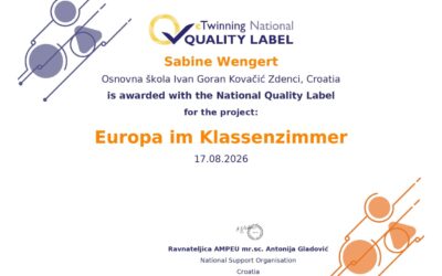 Nacionalna eTwinning oznaka kvalitete stigla u našu školu